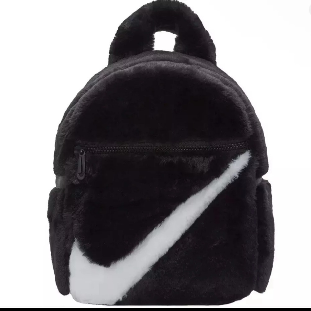Nike faux fur mini backpack-nwt